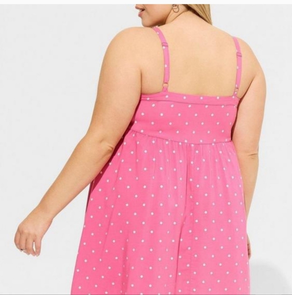 NWT Torrid Mini Pink Polka Dot Sleeveless Sundress size 4, 26 - Picture 2 of 12